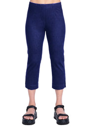 Lior Pull On Cropped Capri 23" Inseam Stretchy Cotton Denim (Sidney)
