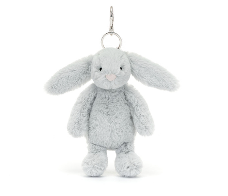 Jellycat Bashful Silver Bunny Bag Charm