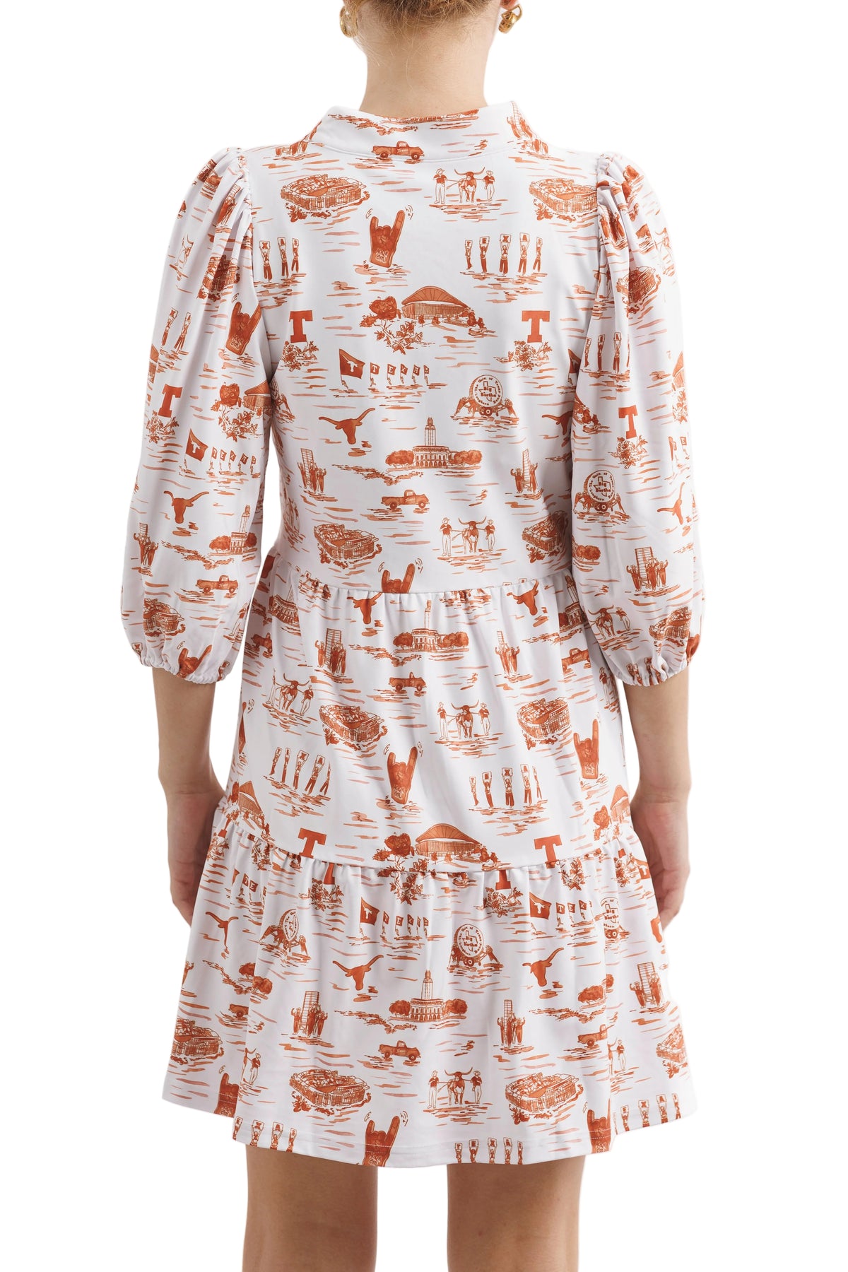 Texas Longhorn Smith And Quinn Tory  Dress (30006) (Burnt Orange/White)(Texas Toile)