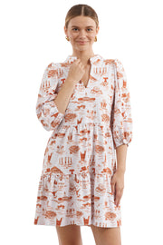 Texas Longhorn Smith And Quinn Tory  Dress (30006) (Burnt Orange/White)(Texas Toile)