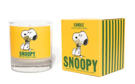 Three Potato Four Peanuts Snoopy Wildflower Fern Candle