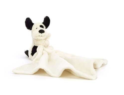 Jellycat Bashful Black & Cream Puppy Soother