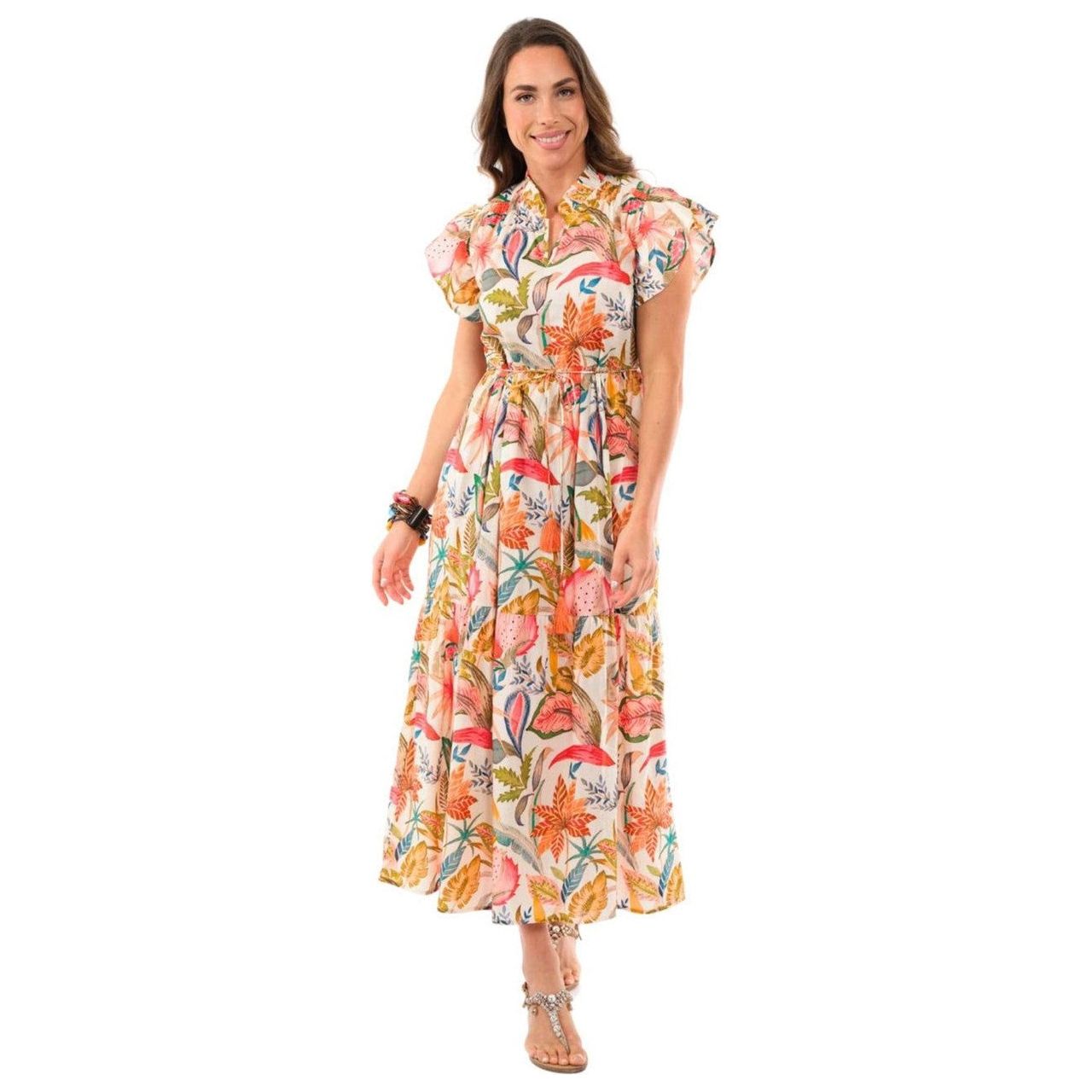 Lior Tropical Floral Long Dress