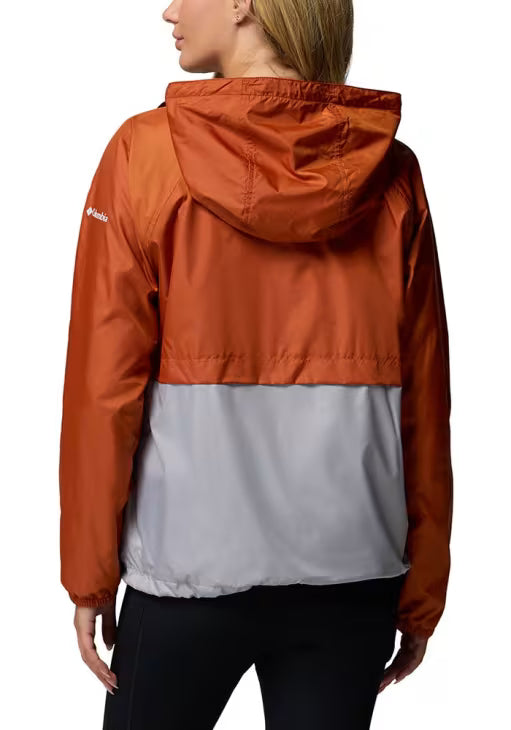 Texas Longhorn Columbia Women's Spark Valley Lined Hooded Windbreaker Jacket (CEDAR/GRY)