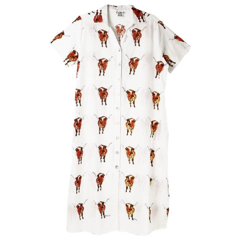 Parsley & Sage Kathleen Steer Print Long Dress (24t47D4)