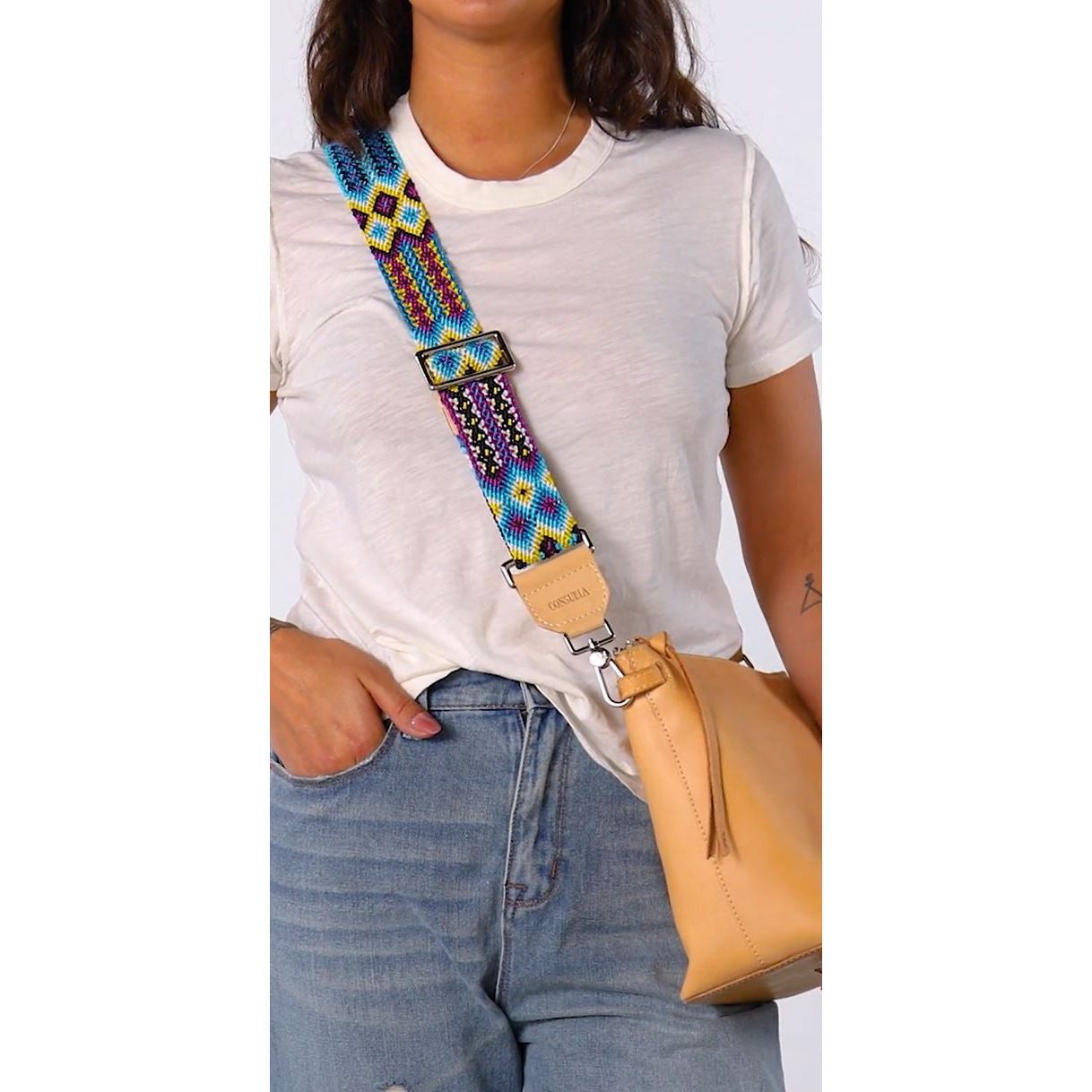 Consuela Blueberry Woven Crossbody Strap