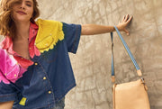 Consuela Chambray Stripe Slim Woven Crossbody Strap (XBSP2538CMBROS)