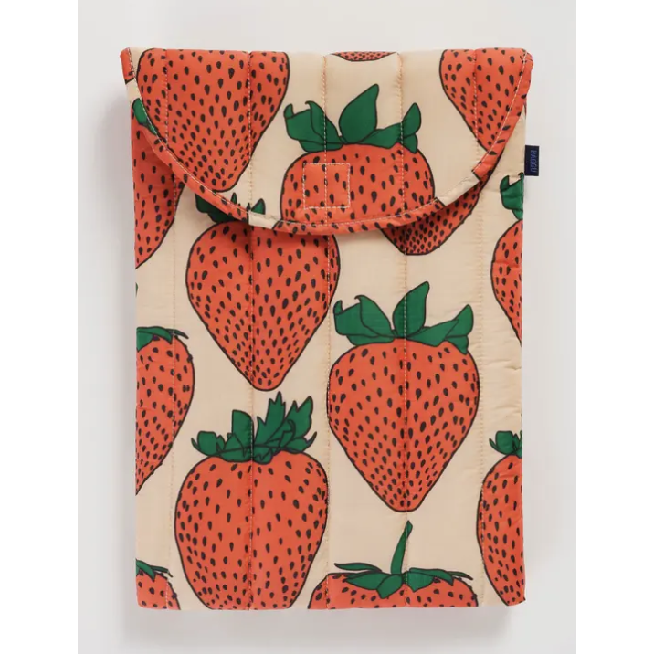 Baggu Puffy Laptop Sleeve 16" - Strawberry