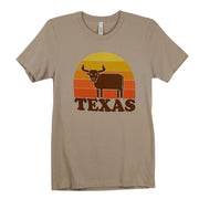 Texas Steer Sunset Tee