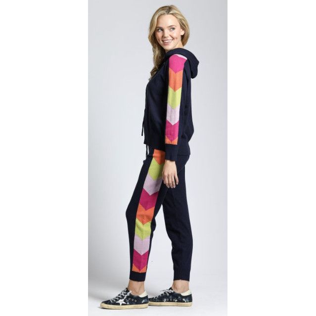 APNY Colorful Side Stripe Jogger (SW122B) NVY/MULTI