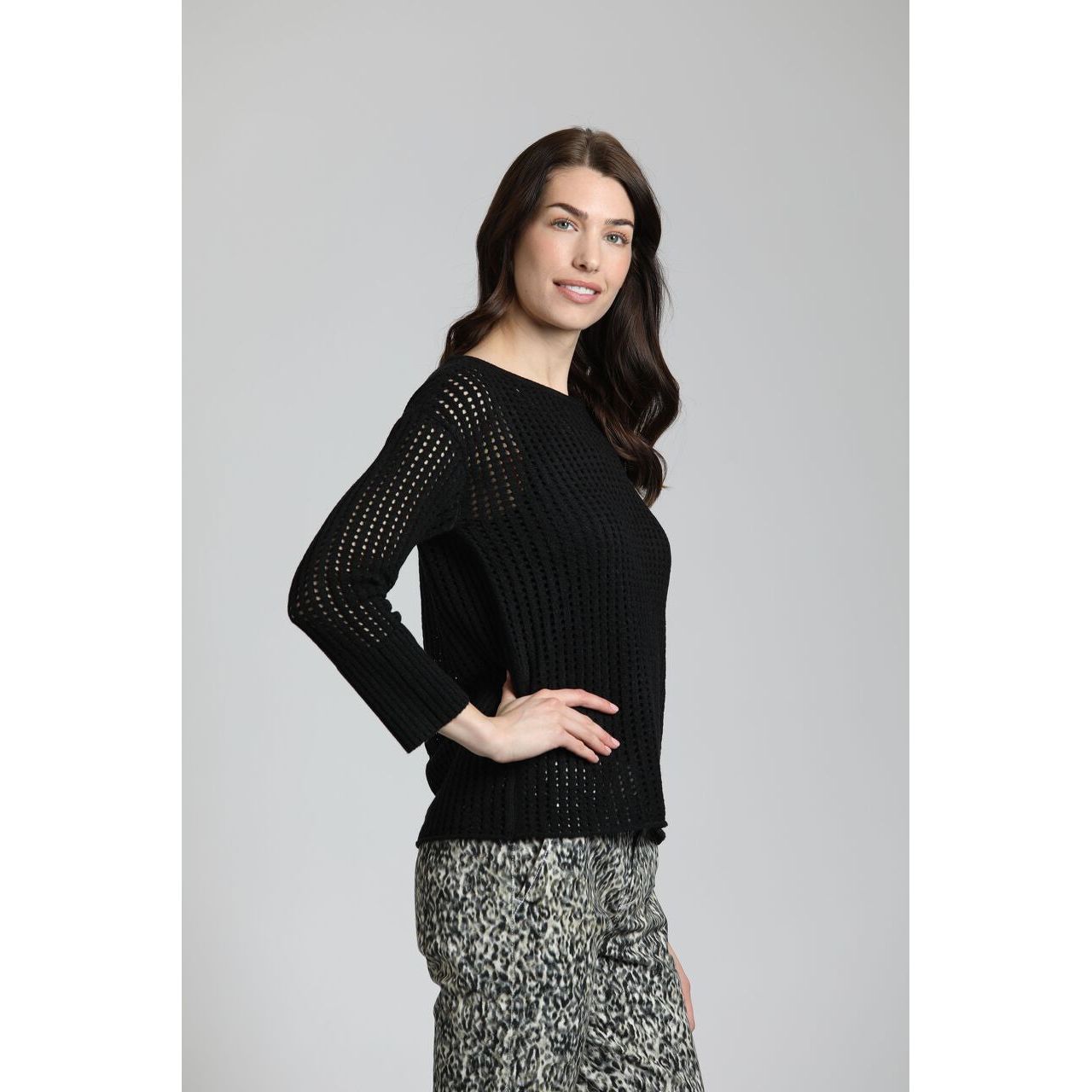 APNY Open Knit Black Sweater
