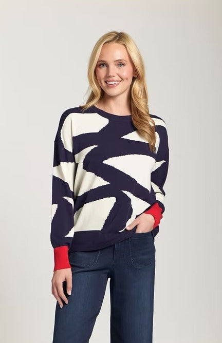 APNY Graphic Pullover with Contrast Cuff (SW145)