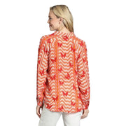 APNY Orange Print Pull-Over Top