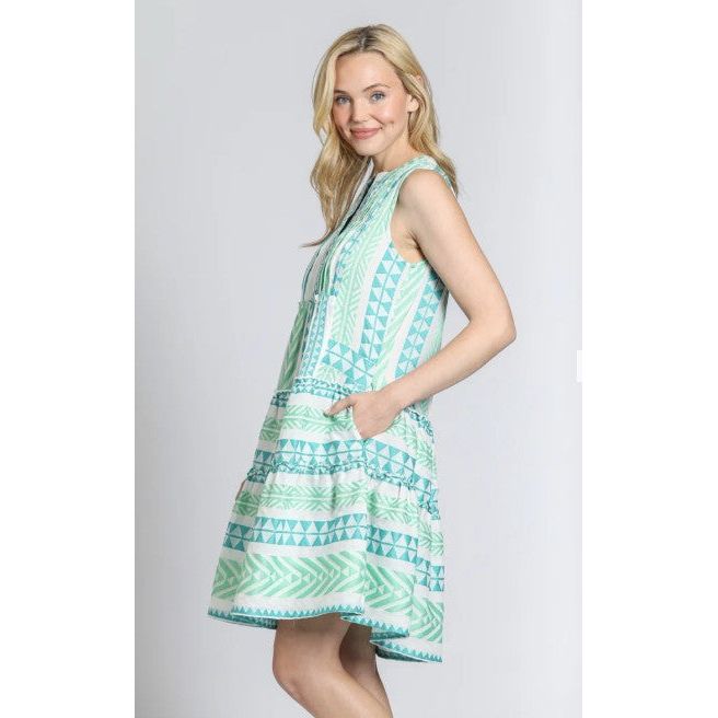 APNY Tiered Pocket Dress Pintuck Details