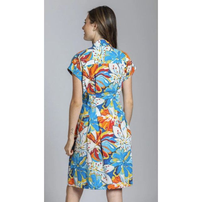 APNY  Tropical Floral Shirt Dress