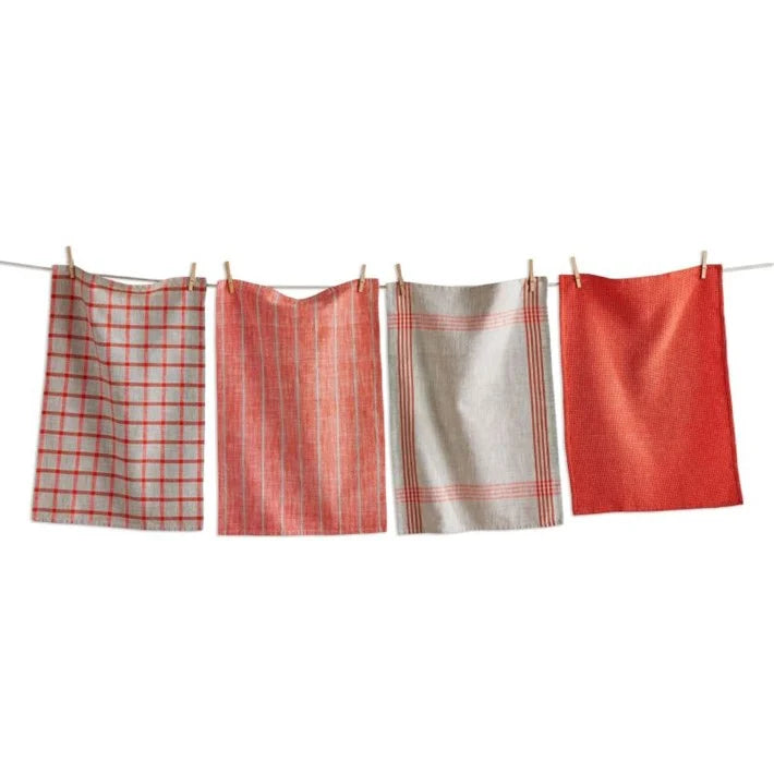 Tag Canyon Woven Orange Dish Towel Set of 4