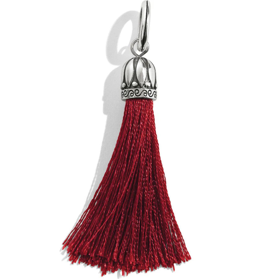 Brighton Tahlia Maroon Tassel Charm