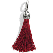 Brighton Tahlia Maroon Tassel Charm (SLV)