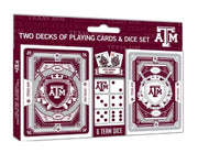 Texas A&M 2-Pack Playing Cards & Dice Set