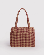Baggu Small Cloud Carry-On - Tan Houndstooth