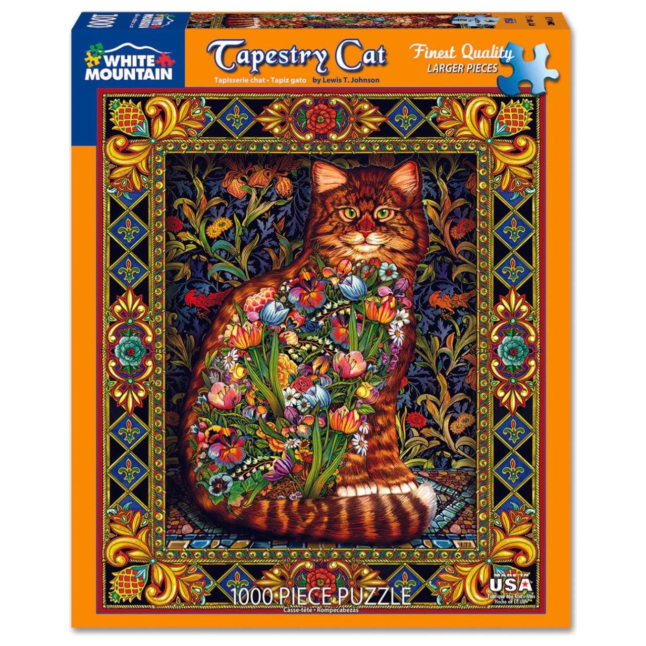 White Mountain Tapestry Cat Puzzle (1000 Piece)