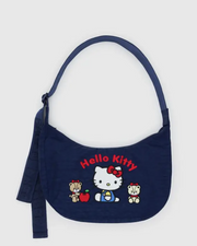 Baggu Medium Crescent Bag - Embroidered Hello Kitty & Teddy