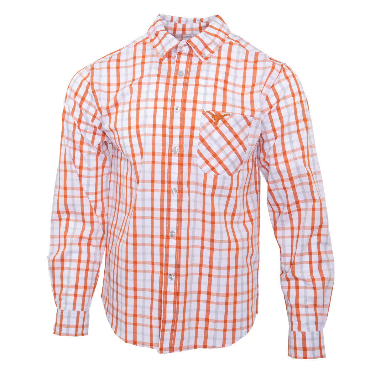 Texas Longhorn Antigua Tending Plaid Shirt