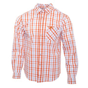 Texas Longhorn Antigua Tending Plaid Shirt