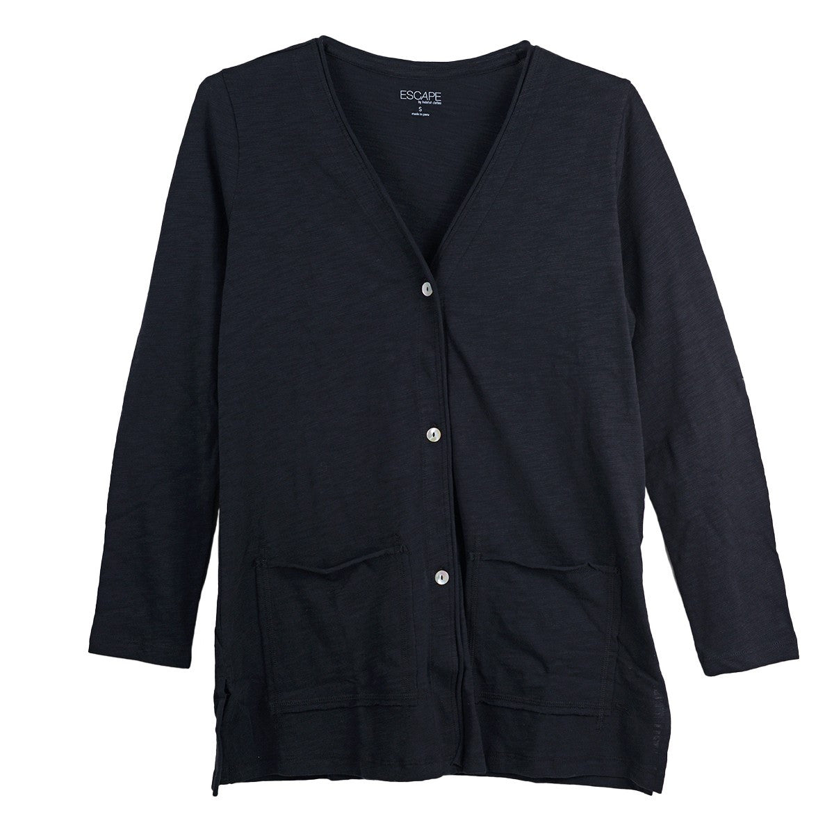 Escape Cotton Roll Front Pocket Cardigan (3 Colors)