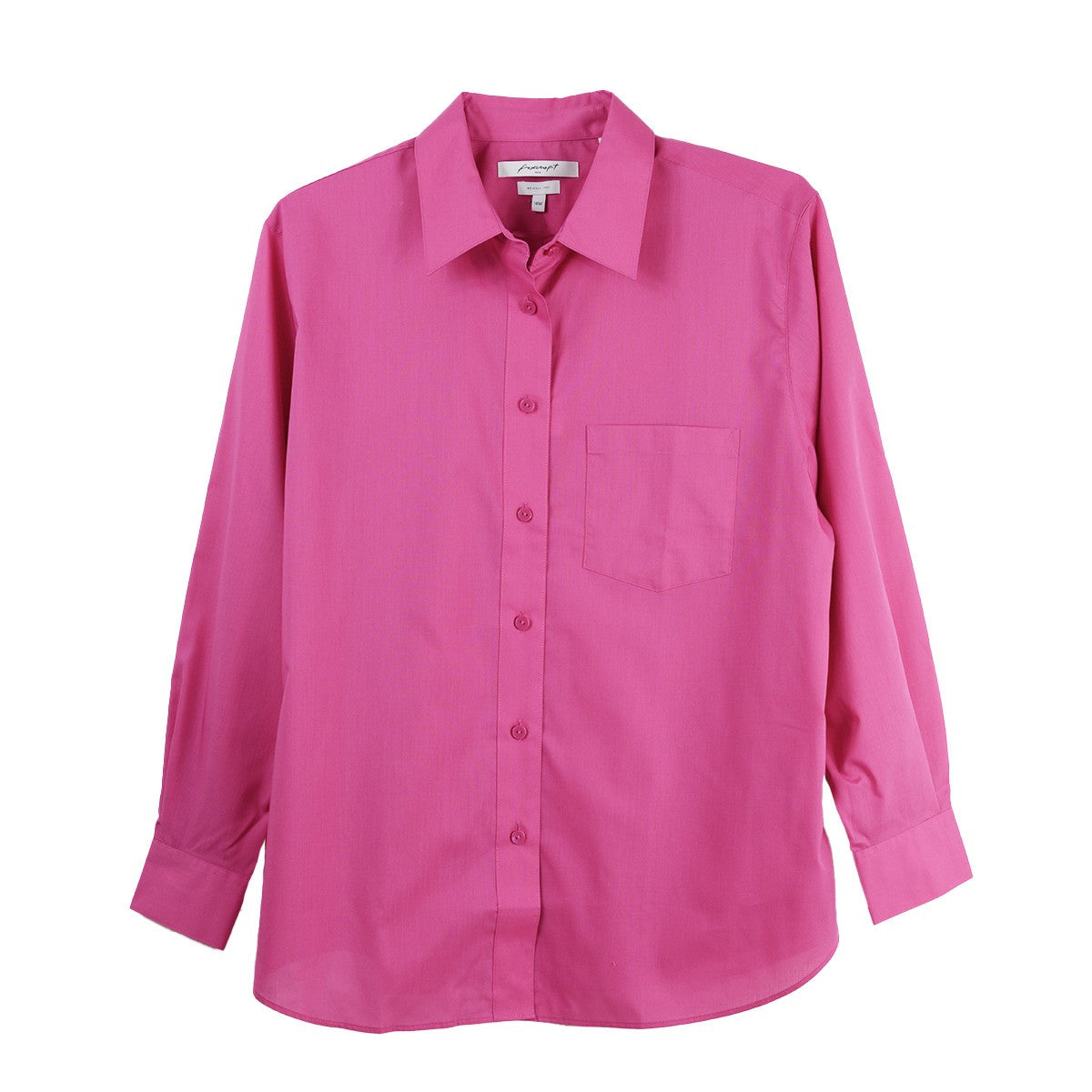 Foxcroft Plus Long Sleeve CVC Solid Lilac Pink Shirt