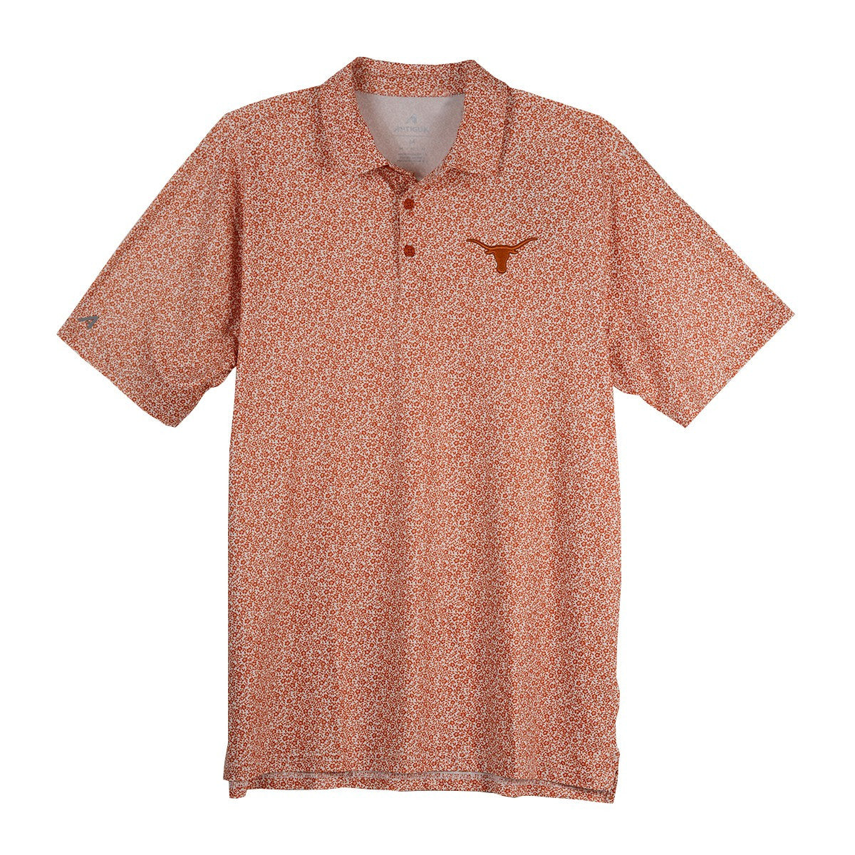 Texas Longhorn Antigua Field Ditzy Embroidered Logo Polo