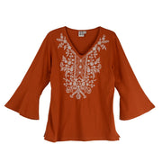 Parsley & Sage Carol 3/4 Sleeve Top (2 Colors) (19W256C)