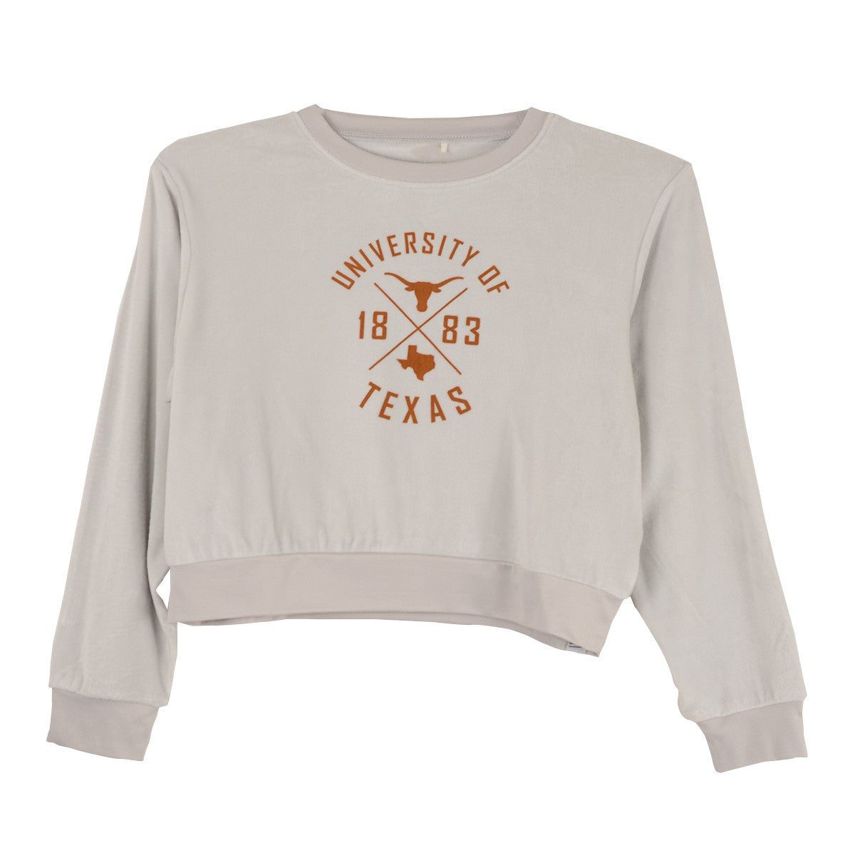 Texas Longhorn Youth Sloan Velour Top (22GYT1L04) GRY