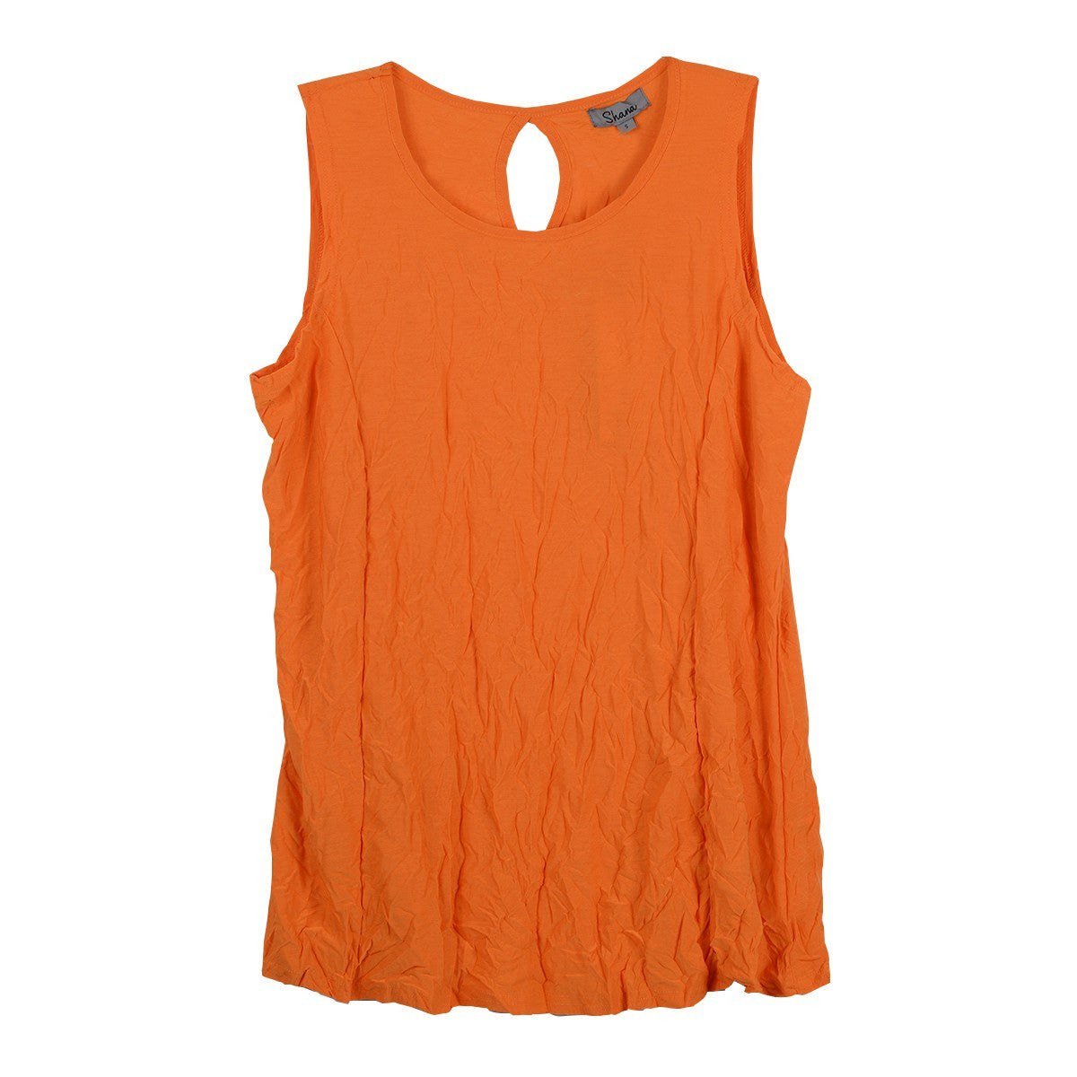 Shana Crushed Solid Coral Tank Top