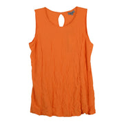 Shana Crushed Solid Coral Tank Top
