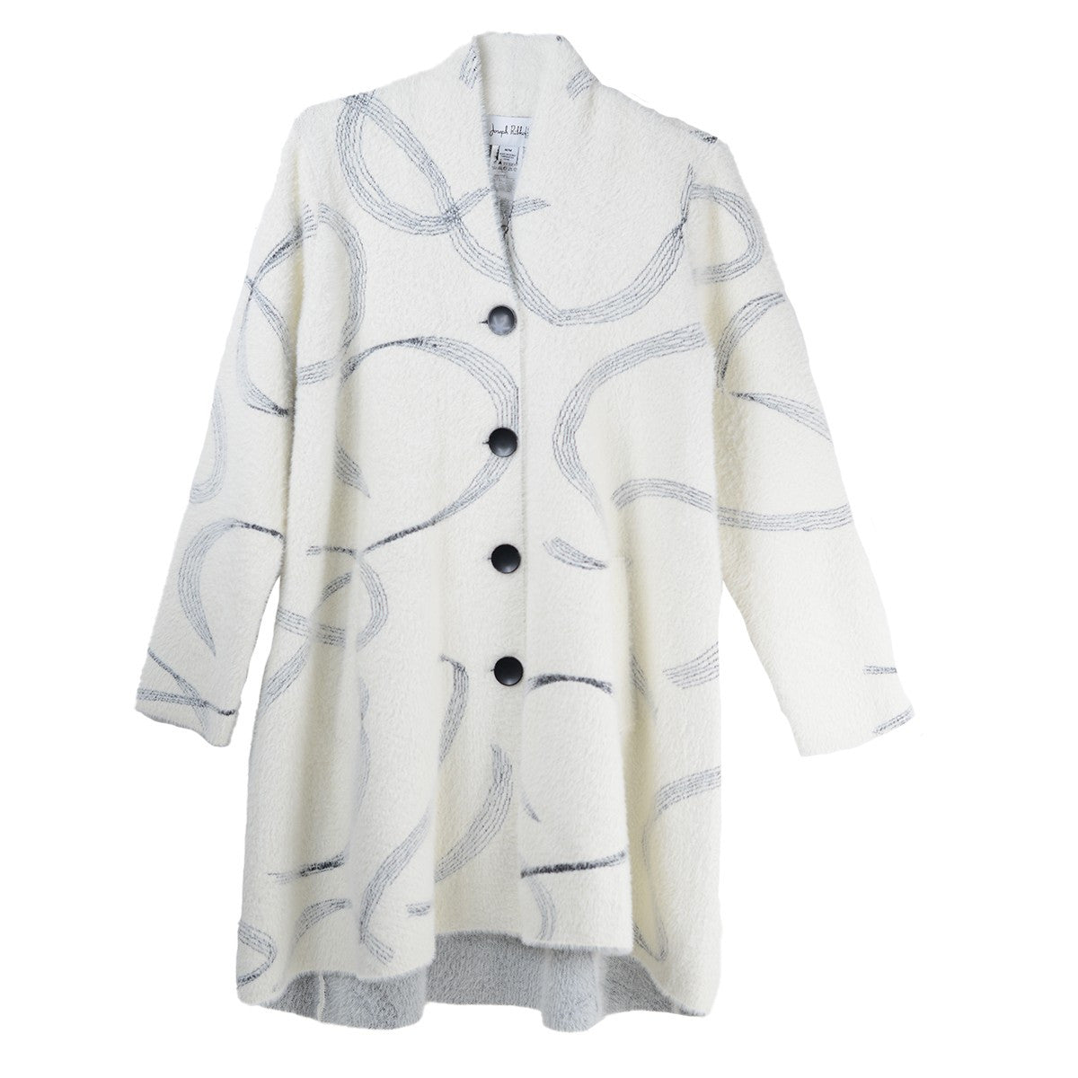 Joseph Ribkoff Abstract Jacquard Sweater Coat