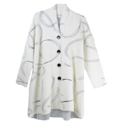 Joseph Ribkoff Abstract Jacquard Sweater Coat