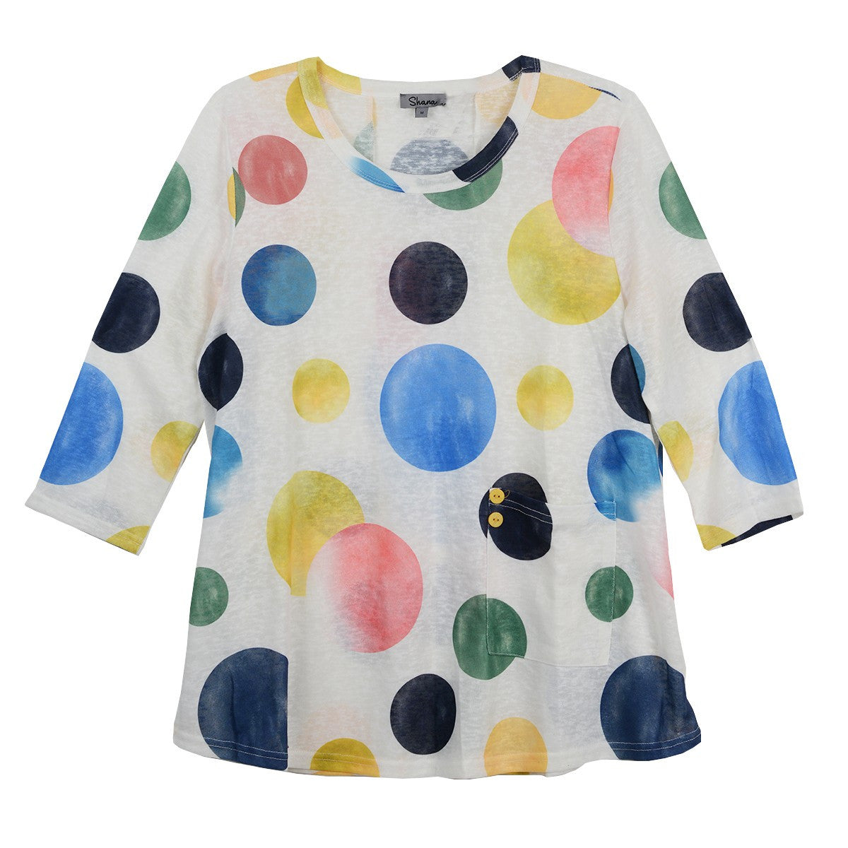 Shana Dots Button Back Top