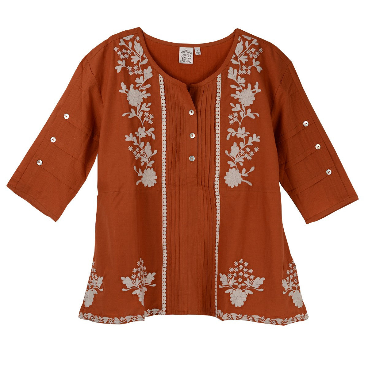 Parsley & Sage Ina Embroidered Top (2 Colors)