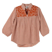 Parsley & Sage Katie Gingham Top *Perfect for Game Day!*
