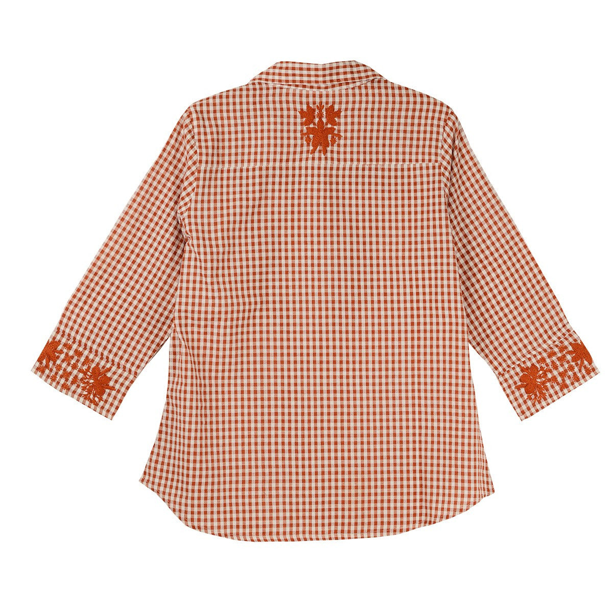 Parsley & Sage Katie Gingham Embroidered Shirt