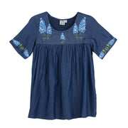 Parsley & Sage Amber Embroidered Bluebonnet Short Sleeve Top
