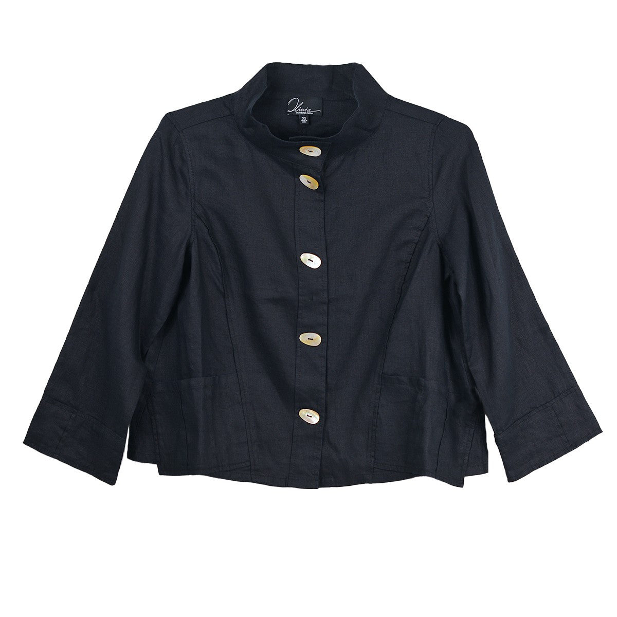 Olivia by Habitat Linen Pleat Back Pocket Jacket (BLK)