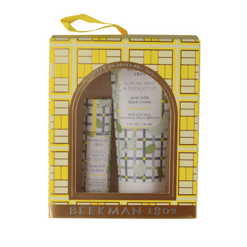 Beekman 1802 Glacier Mint & Eucalyptus Hand Cream & Lip Balm Set