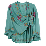 Rapti Embroidered Cotton Loop Shawl (#5) (MINT)