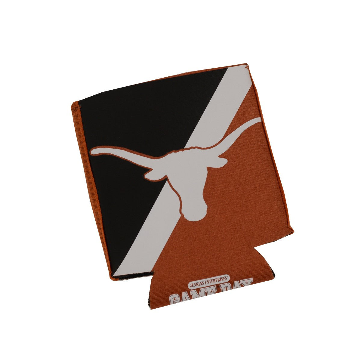 Texas Longhorn Pocket Slim Diagonal Design Can Koozie (37024)