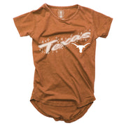 Texas Longhorn Wes & Willy Youth Girls' Texas Diagonal Burn Out Tunic (BO) (376TEX440)