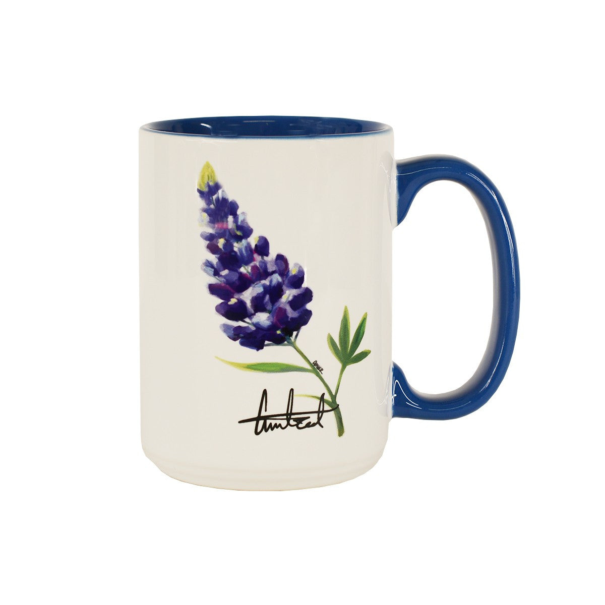 Bluebonnet 15 oz Ceramic Mug designed by Amber Teal