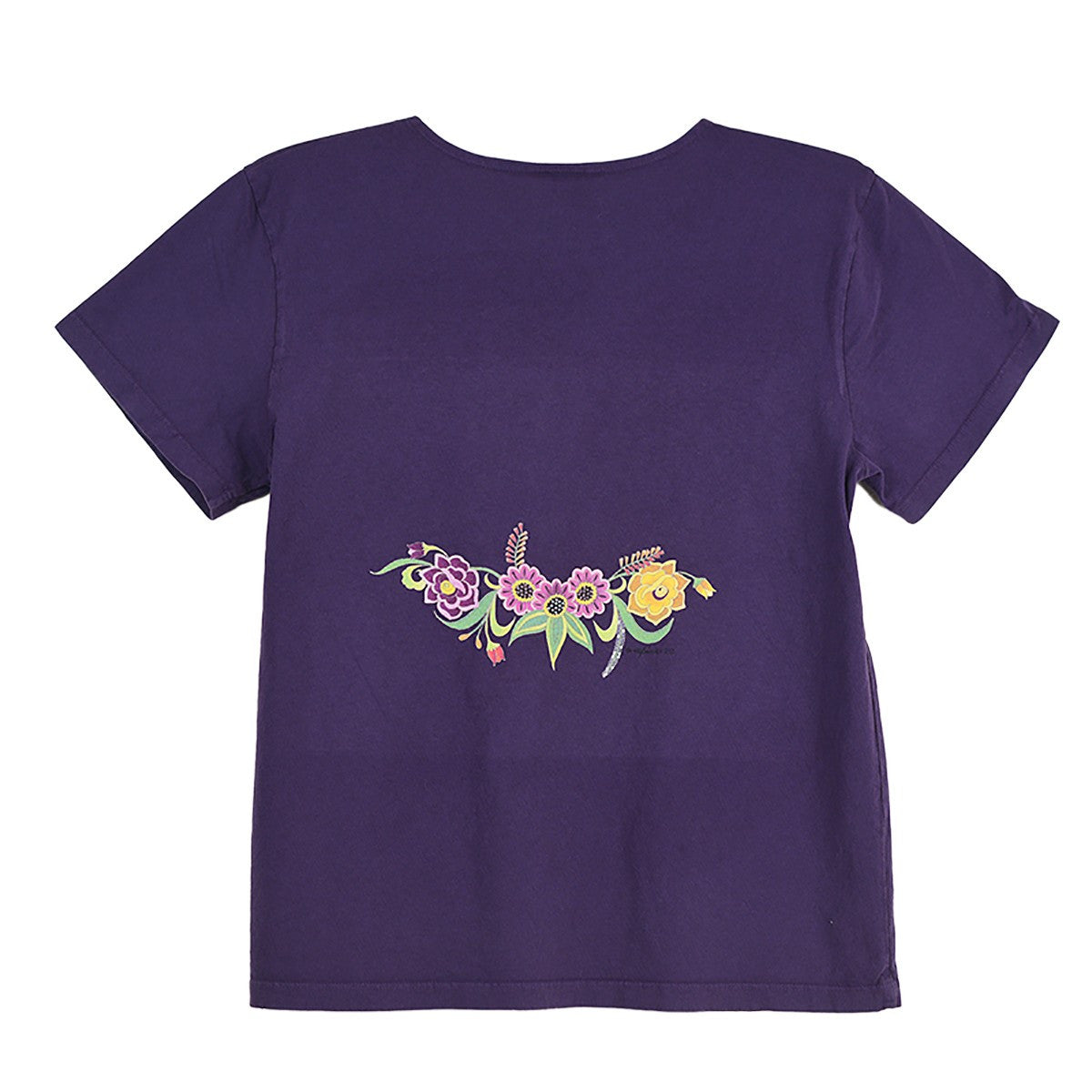 Sabaku Las Flores Huipil Short Sleeve  Boutique Tee (BLKBERRY)