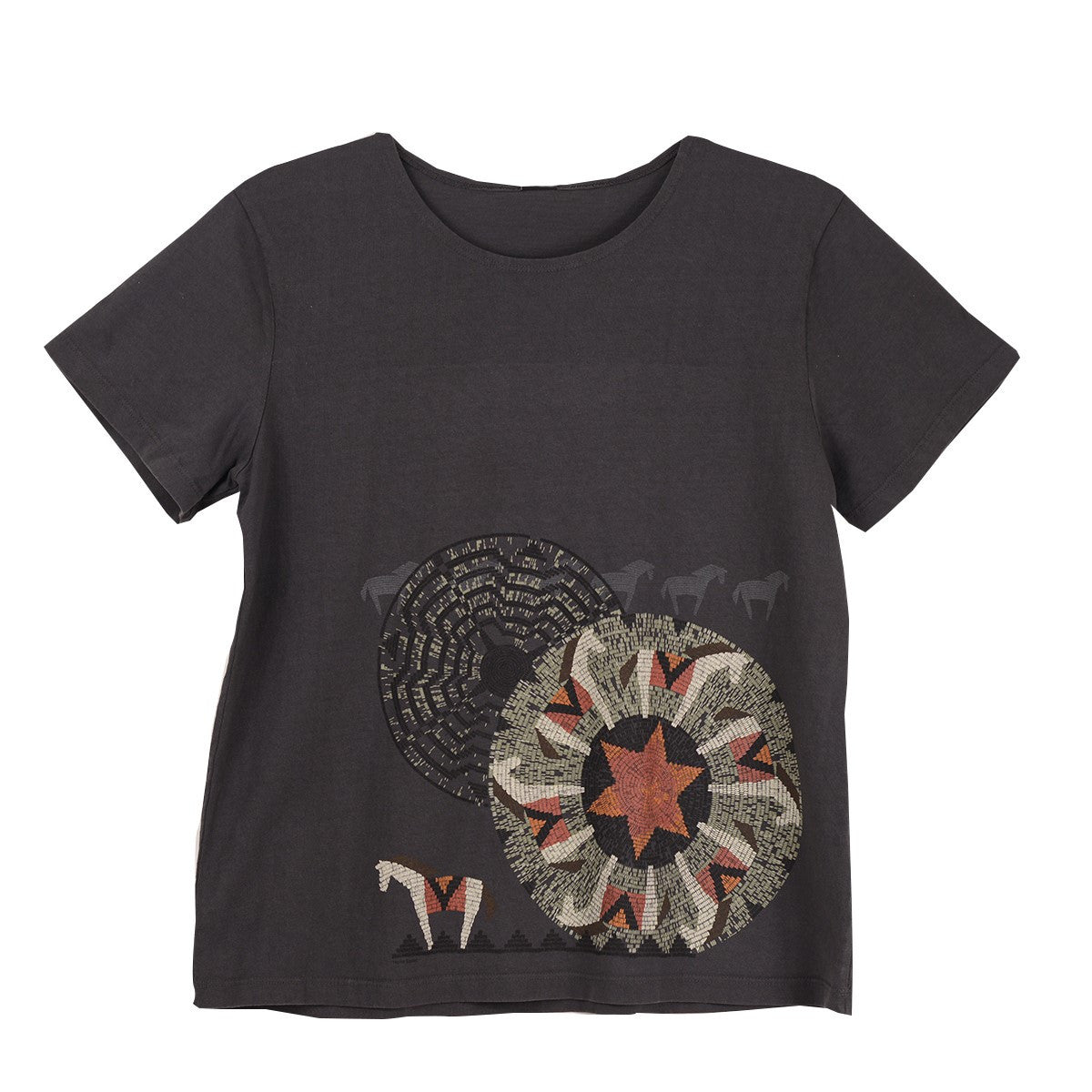 Sabaku Horse Basket Short Sleeve Boutique Tee (422SLTSSBT) SLATE